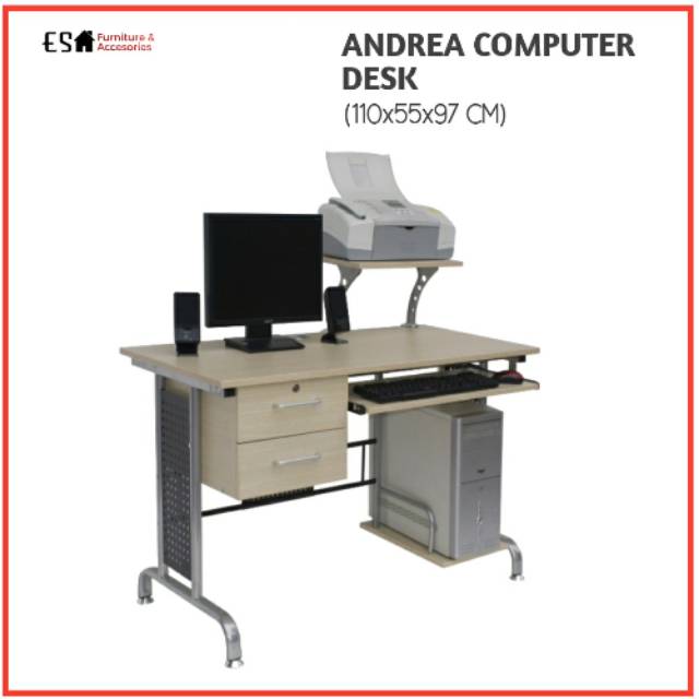 Meja Komputer Atria Computer Desk, Meja Kantor, Meja Belajar, Terbaru