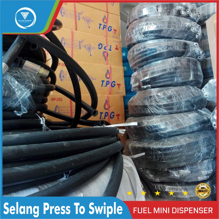 Selang Pom Mini - Selang Nozzle - Selang Nozel - Selang R1 - selang dispenser spbu Pres To Swiple 5 Meter