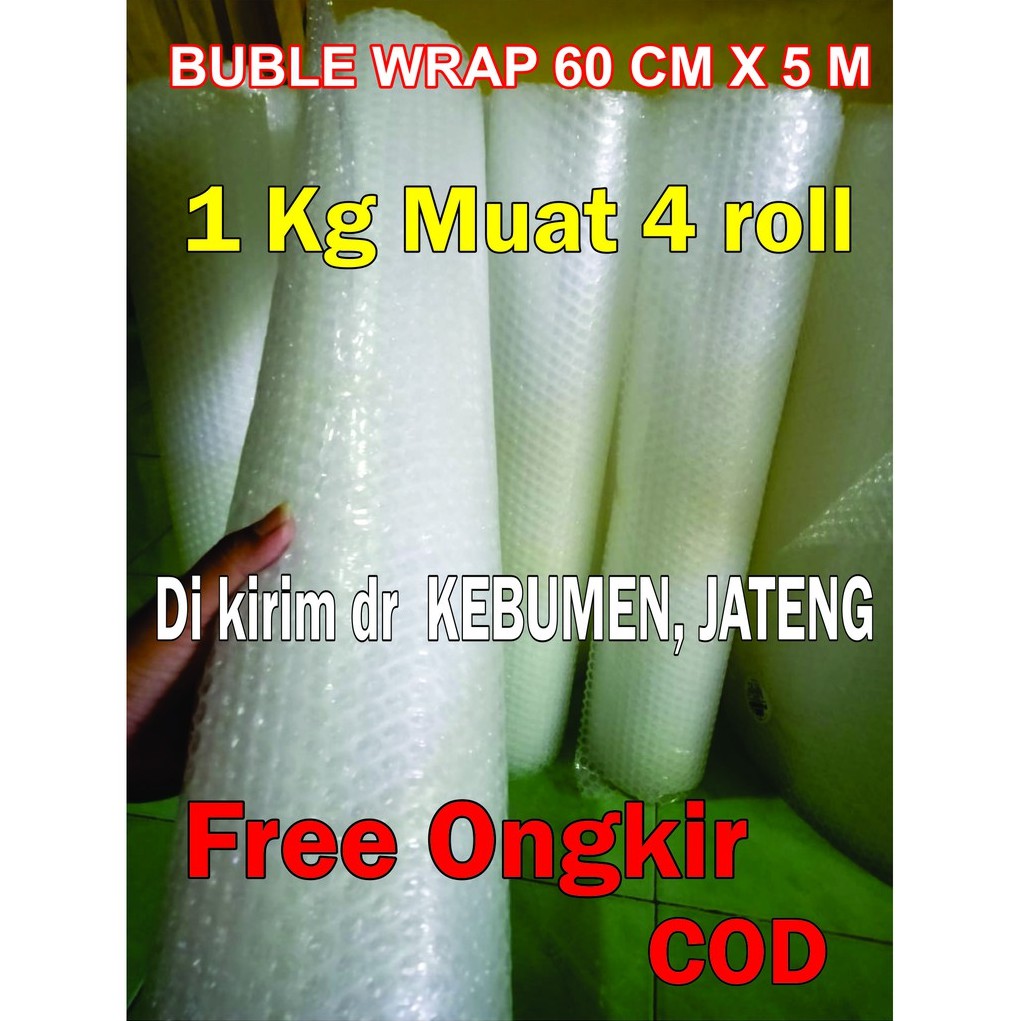 

Buble Wrap Murah 60 CM x 5 Meter | Buble Warp Hitam Putih | Babel Wrap 1 kilo muat 4 roll
