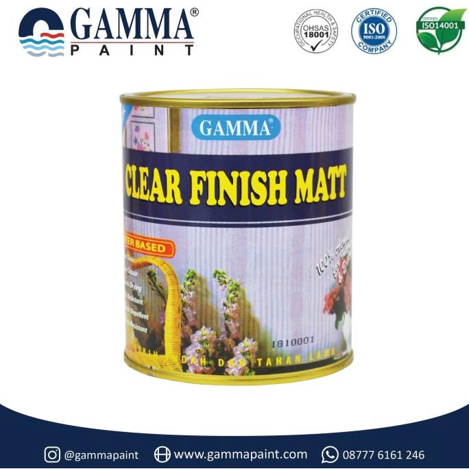 CLEAR FINISH MATT 1L - Cat Proteksi Coating Tembok Clear Water-based