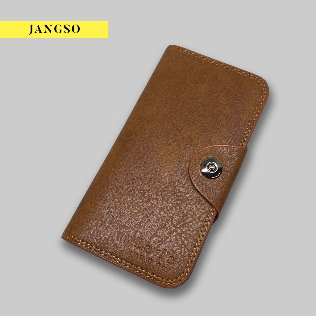 Dompet Kulit Pria Jangso - Lipat Dompet Kulit Men Fashion Leather Wallet