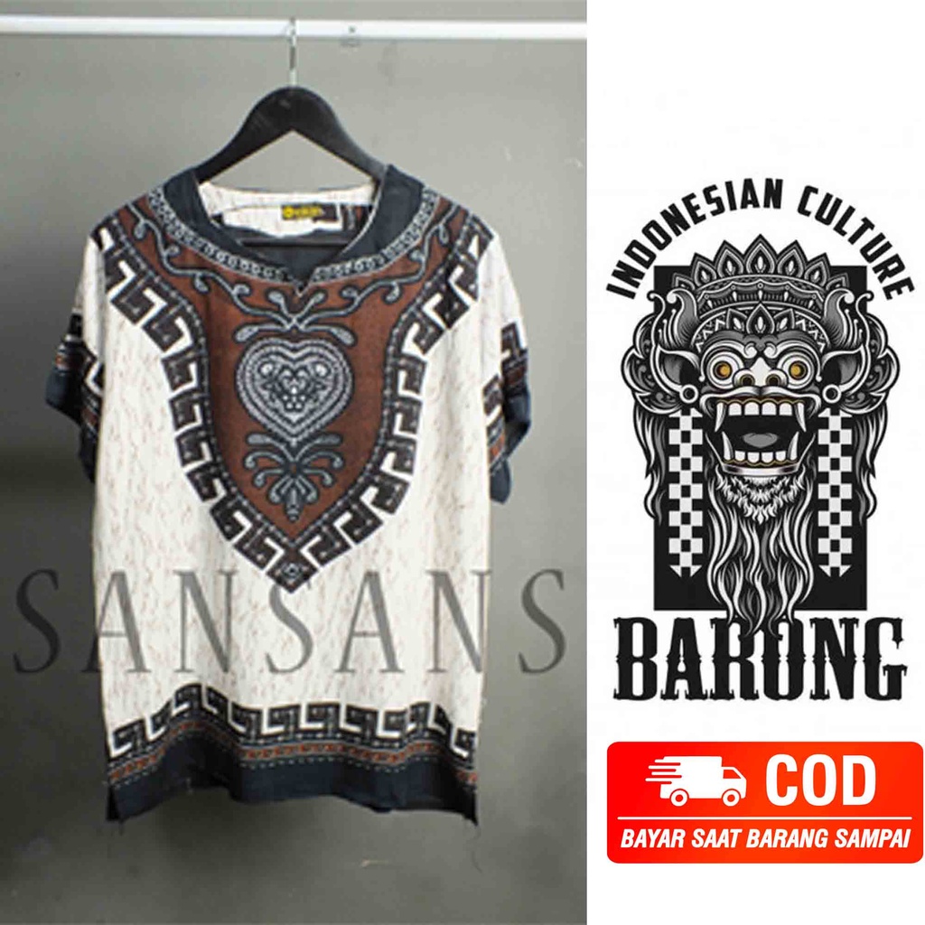 BAJU DASHIKI TERBARU MOTIF ASMAT PUTIH / KAOS DASHIKI UNISEX / BAJU ASMAT / BAJU SANTAI