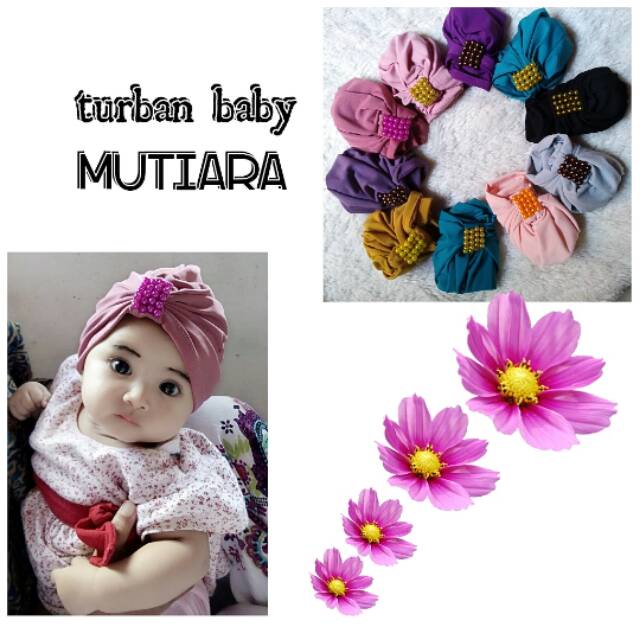 Turban Baby Mutiara Desia | Turban Anak | Turban Bayi | Alus Collection | BISA C.O.D