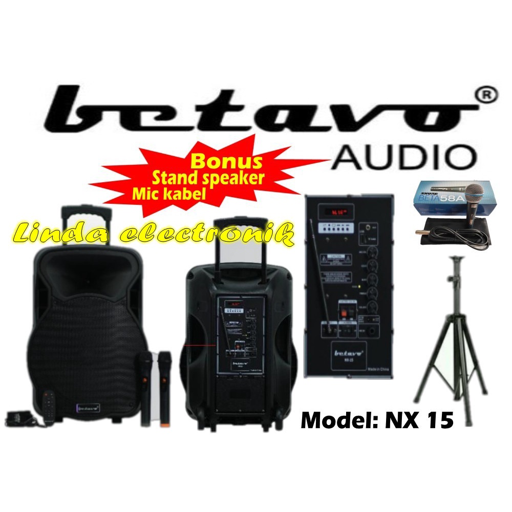 speaker portable meeting wireless betavo nx15 beavo nx 15 15 inch