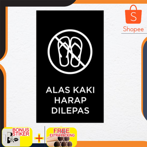 

Alas kaki harap dilepas Sign Board Label acrylik Stiker Cuting - dasar hitam Elegan