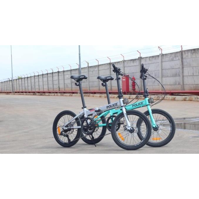 OJOL 20 Inch Sepeda Lipat Folding Element Police New Texas 8 sp 2021