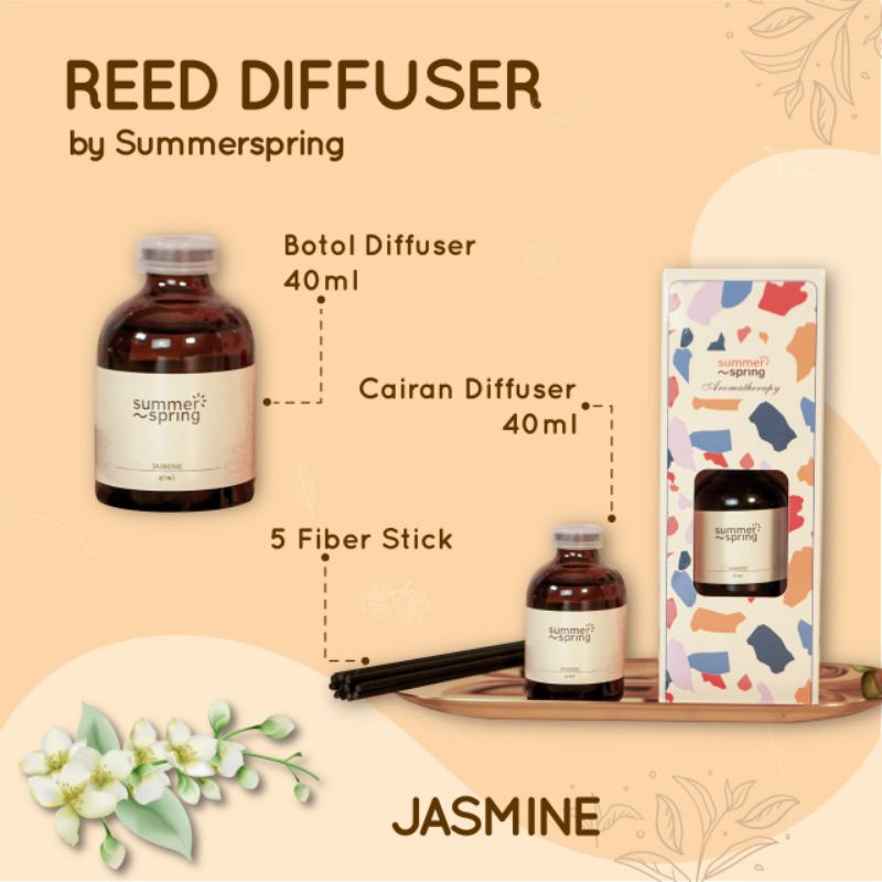 Summer Spring Jasmine Reed Diffuser | Pewangi Ruangan Aromaterapi