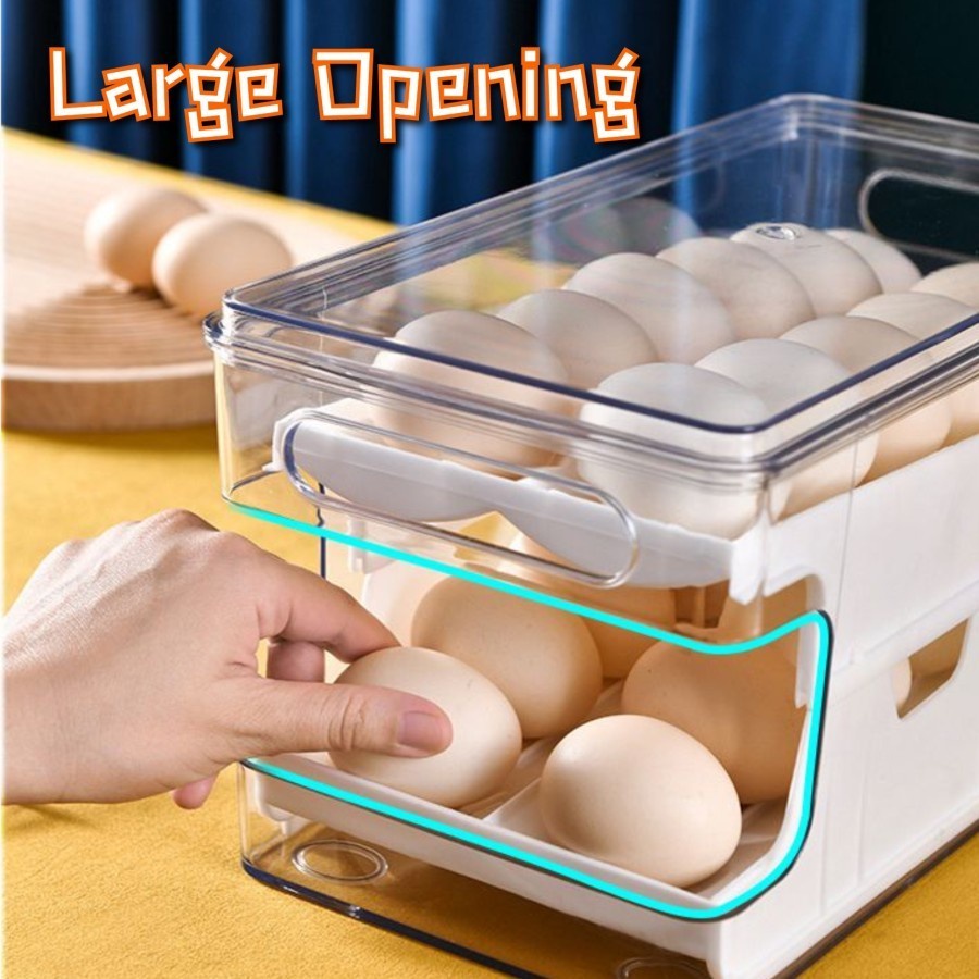 Egg Storage Rak Kotak Box Tempat Penyimpanan Telur Telor