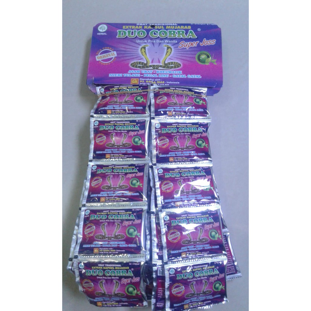 paket 20 hanger kapsul jamu gatal duo cobra original