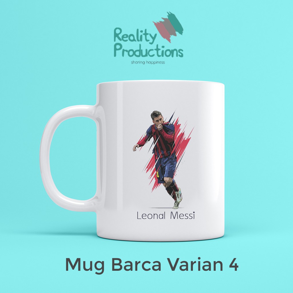 Merchandise Mug Gelas Cangkir Barcelona FC Barca Messi