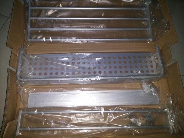 Rak Kamar Mandi Aluminium Rak Serbaguna Minimalis Rak Handuk Sabun Shampoo