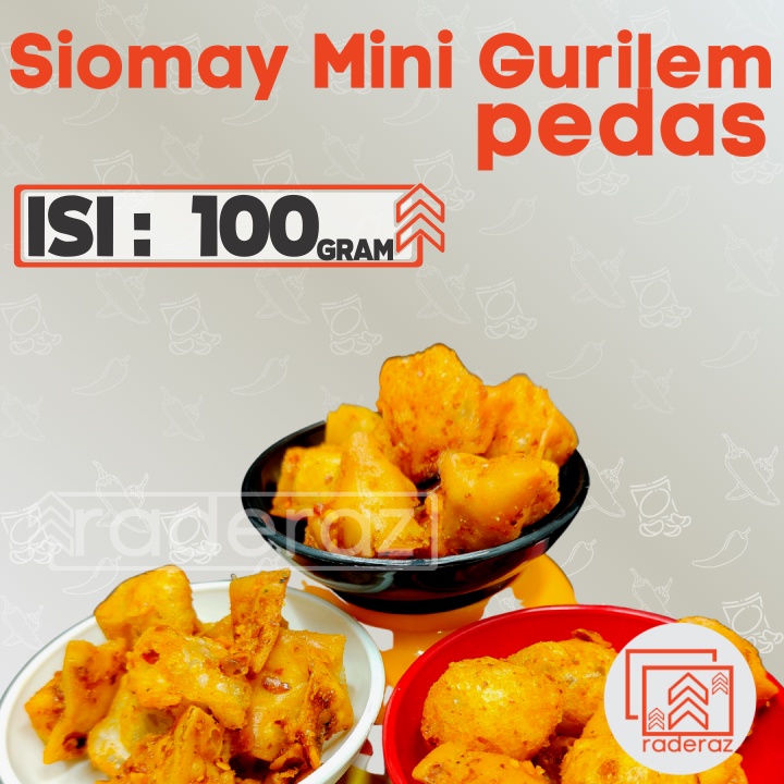 

GURILEM PEDAS isi 100gr Siomay Mini PEDAS kemasan pouch by RADERAZ (bisa GROSIR bisa COD)