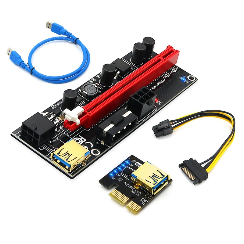 Btsg PCI-E 1X Ke 16X Extender Adapter Card PCI E Graphics Card Usb3.0 Adapter Card