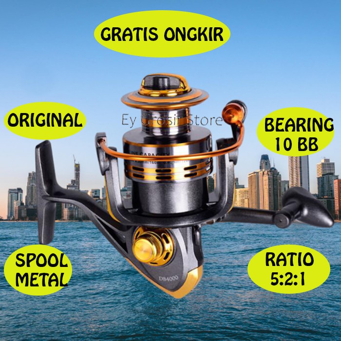 REEL PANCING RELL RIL REAL PANCING ALAT PANCING MURAH PANCINGAN IKAN DEBAO SPOOL METAL 10BB