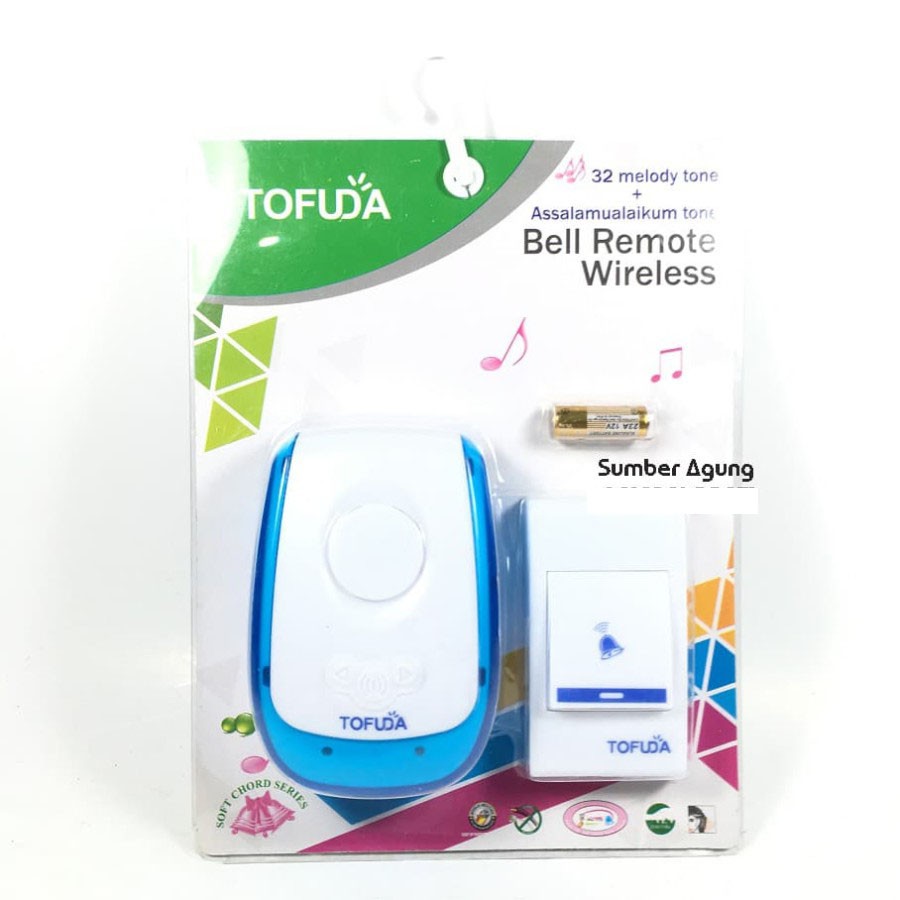 Bell Remote Wireless Tofuda DC 32 Melodi Bel Wireless Tanpa Listrik