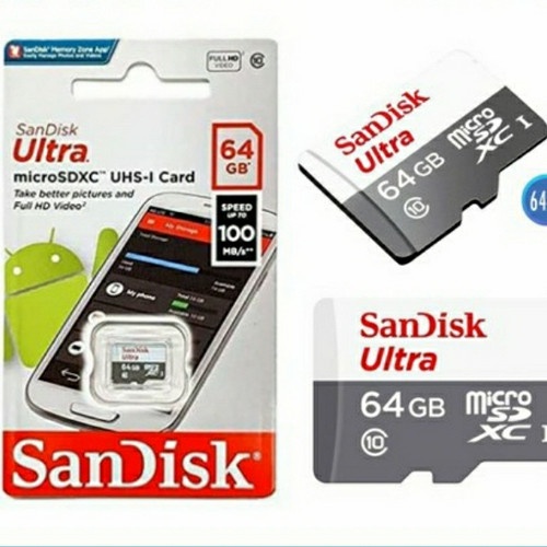 MicroSD Sandisk Ultra UHS-I Class 10 100Mb/s Kartu Memori