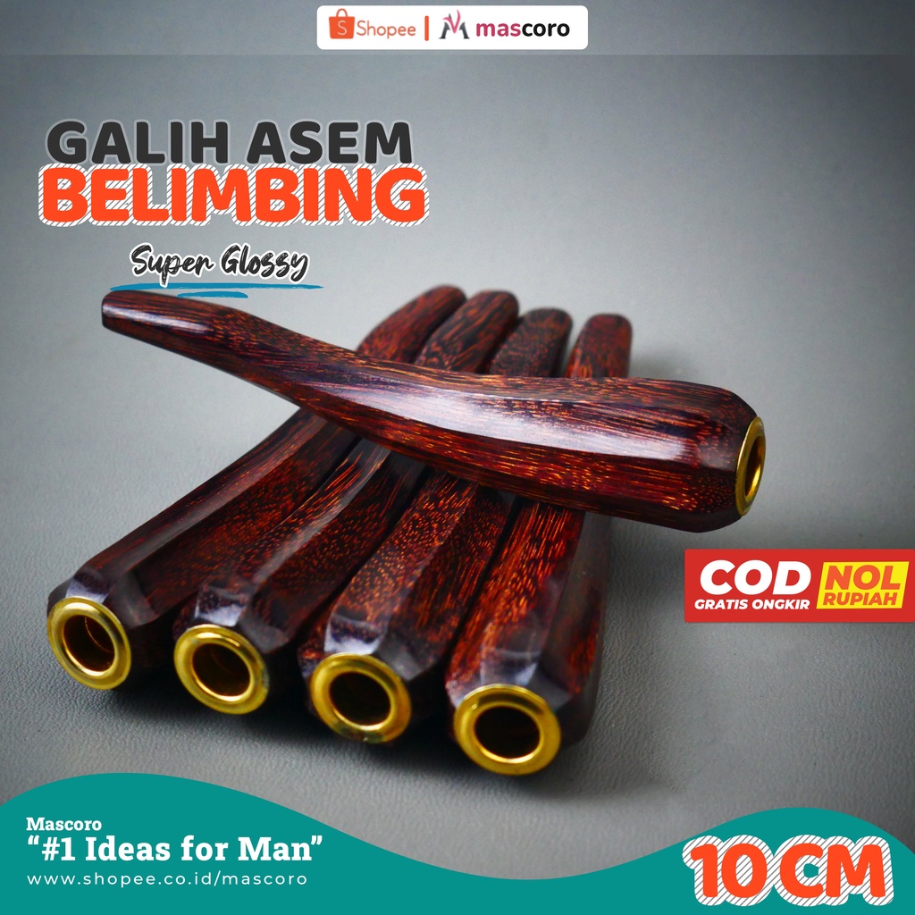 once pipa roko kayu galih asem belimbing gading - cangklong rokok padudan premium 10cm juga cocok un