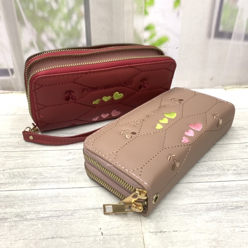 DOMPET PANJANG WANITA TEBAL RESLETING DOUBEL