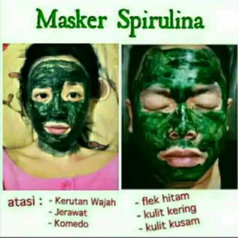 MASKER KAPSUL SPIRULINA PURE ORGANIK ASLI