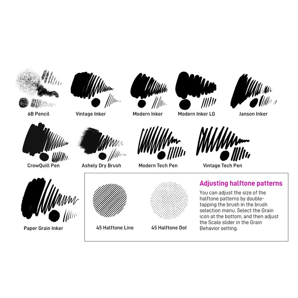 Procreate Brush - Procreate Vintage Comic Ink Brushes