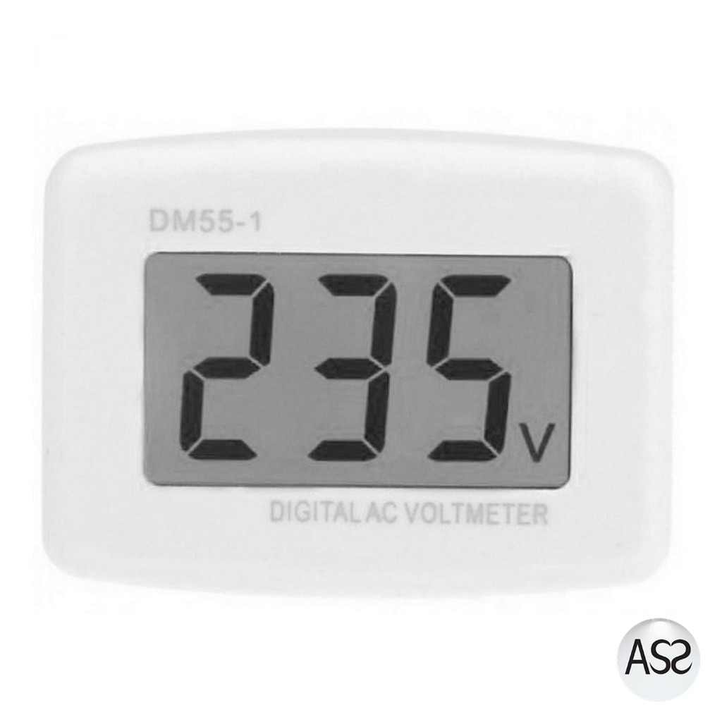 ASS Shop - Voltmeter Digital AC EU Plug 110-300V / Alat Pengukur Listrik - DM55-1