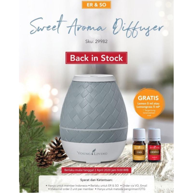 lYOUNG LIVING SWEET AROMA DIFFUSER FREE LEMON
