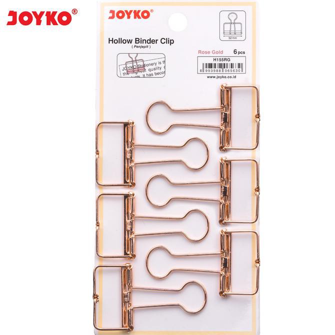 

Hollow Binder Clip Klip Penjepit Kertas Joyko H155RG 1 Set 6 Pcs AR075