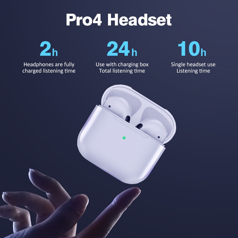 TWS Pro4 Bluetooth Earphones inPods Wireless Earphone BT 5.0 Earbuds inPods for Android Apple Smart Phone