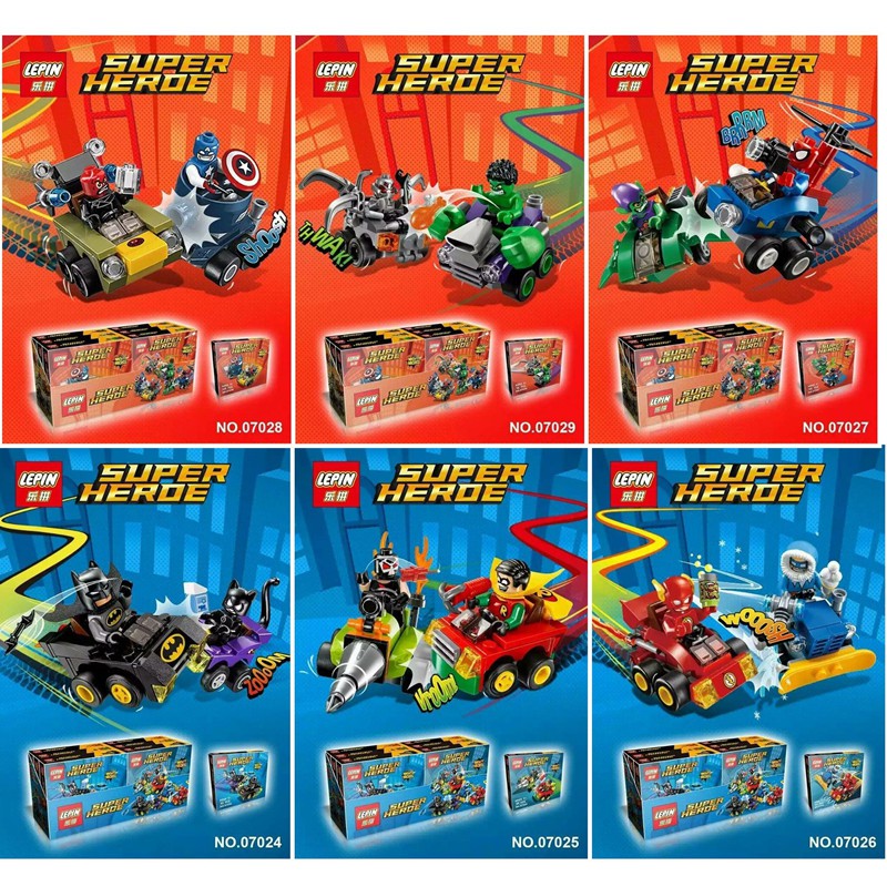 Lepin 07024 - 07029 - super hero - mighty micros superhero avengers Dc