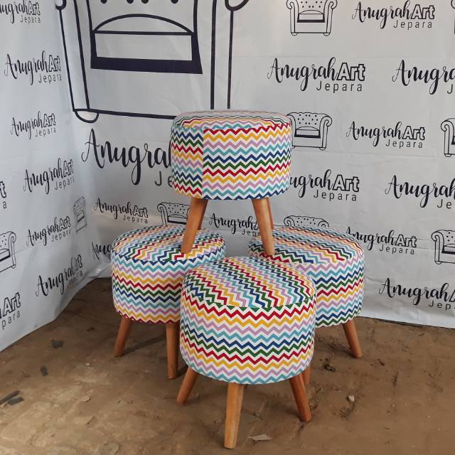 KURSI STOOL BULAT/ KURSI UNIK KAYU / KURSI VINTAGE