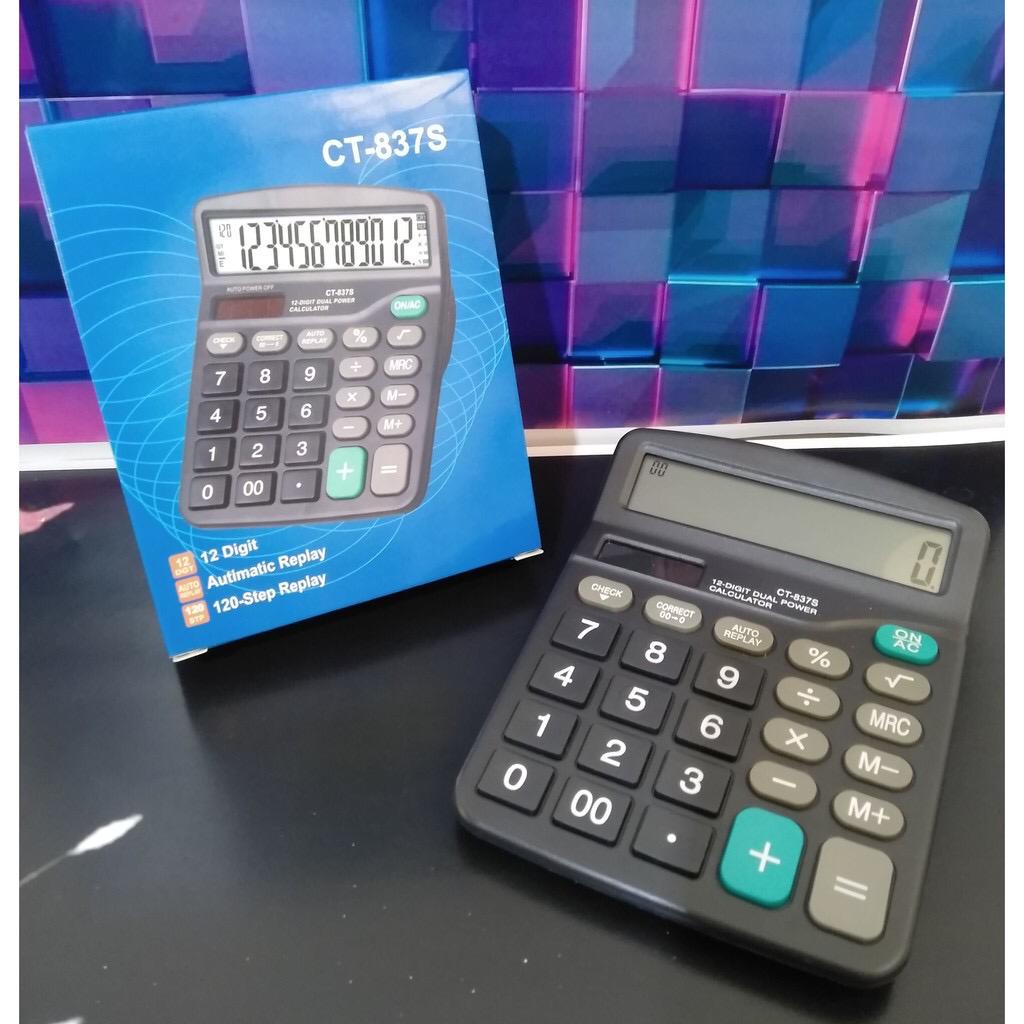 

KALKULATOR CT 837s - 12 DIGIT - CHECK AND CORRECT - KALKULATOR DAGANG SOLAR BERFUNGSI