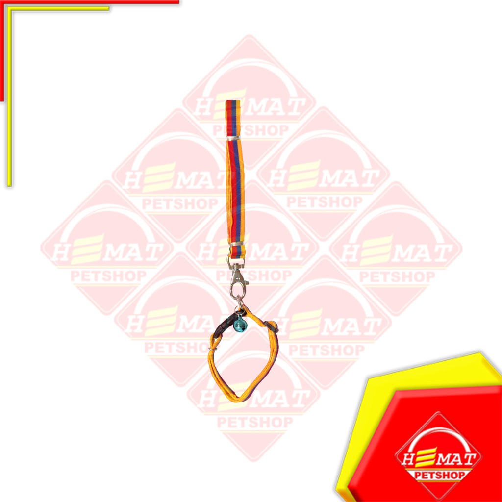 Harness Tali Kalung Motif Bell Lonceng Sedang Anjing Kucing Kelinci