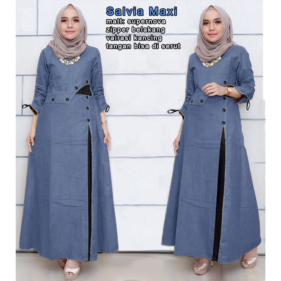 GAMIS MODERN SALVIA MAXI JUMBO MEWAH IMPORT ORI LEBARAN MEWAH BEST SELLER  GAMIS 2022 TERBARU PEREMPUAN SYARI CASUAL WANITA MURAH POLOS FASHION TERBARU DEWASA DRESS CANTIK BUSUI ELEGAN OOTD CEWEK MUSLIMAHQ2B5-2