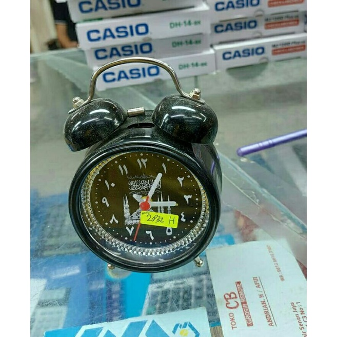 Jam Beker//Jam Alarem//Jam Meja Kaligrafi Besi stainles