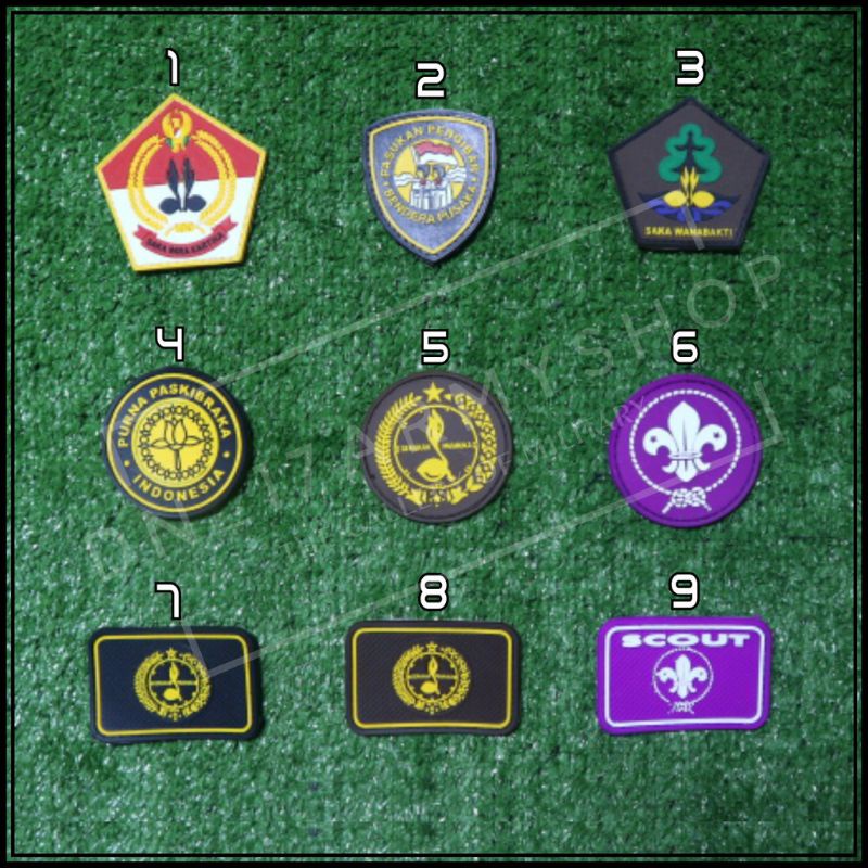 Patch rubber pramuka scout badge sticker karet atribut