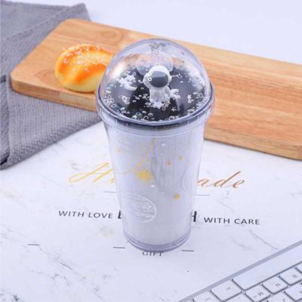 Botol Tumbler Sedotan Seri Bintang Tempat Air Minum + Sedotan Straw Large Water Bottle Tumblr 450ML