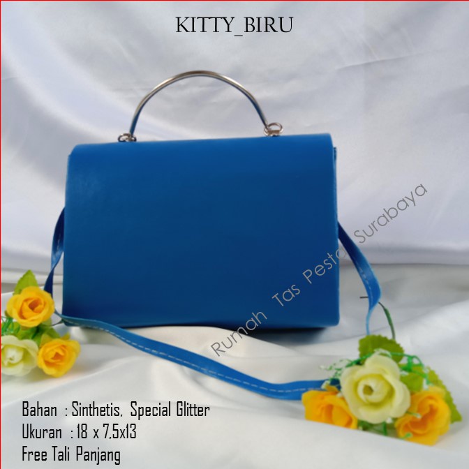 Tas Unik,Tas Elegan ,Tas Slempang,KITTY_BIRU