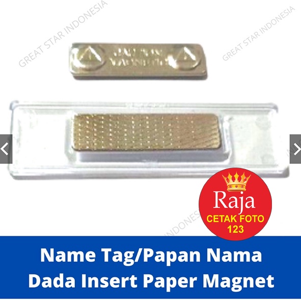 

Name Tag/Papan Nama Dada Insert Paper Magnet