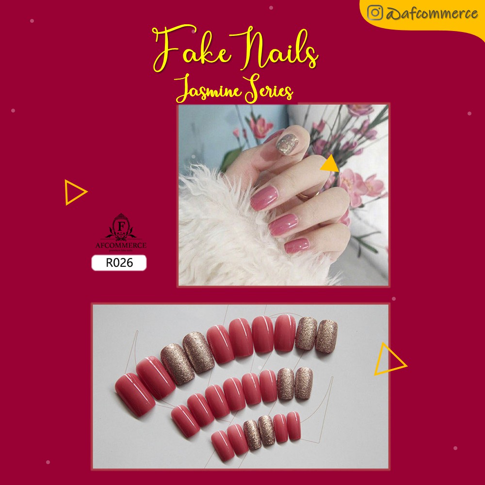 KUKU PALSU KARAKTER PRINTED NAILS JASMINE SERIES R0026