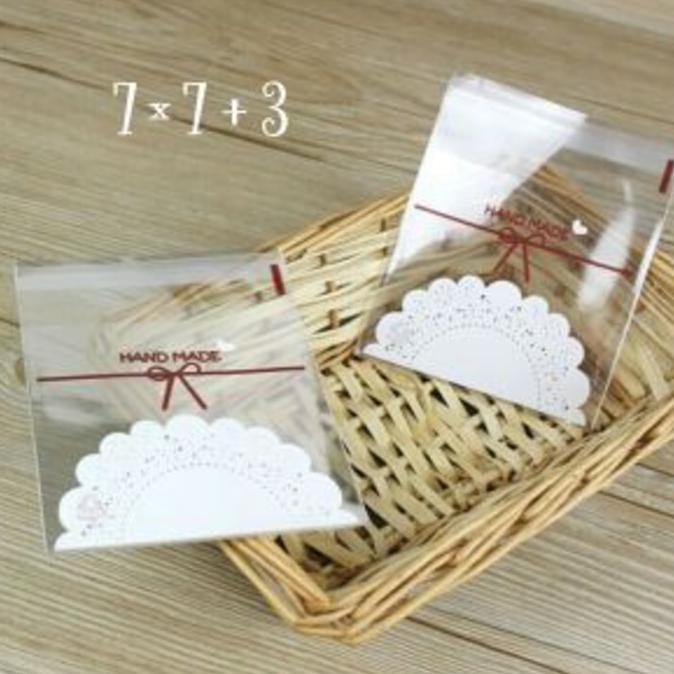 

Plastik Lucu Pembungkus Roti Cookies Permen Suvenir Craft Pita Putih