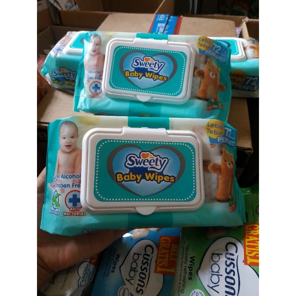 PROMO 9.999  Tissue Basah Sweety 72 Sheets