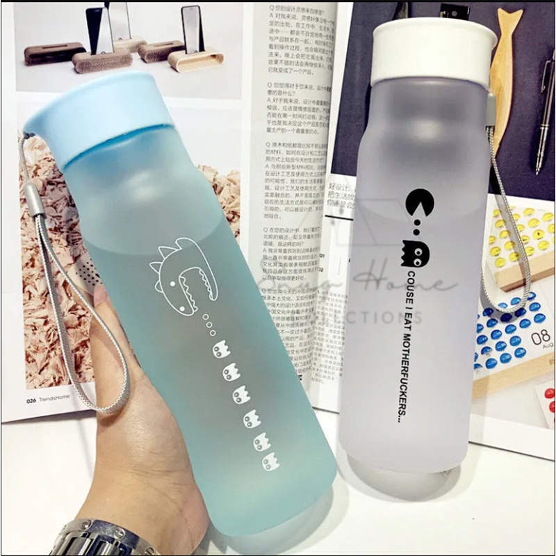 SHC - Botol Minum Bergambar Warna Warni / Botol Minum 500-600Ml Korea Viral Termurah Cod!!