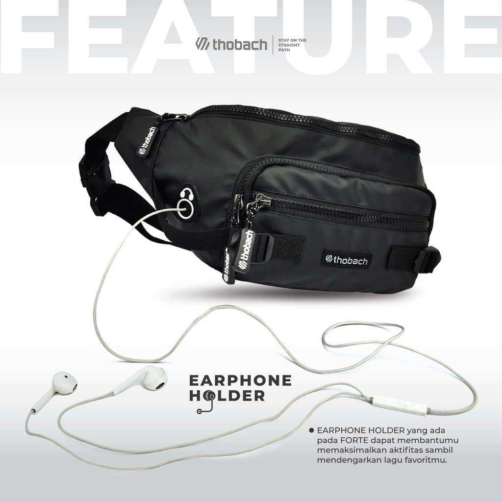 THOBACH - WAIST BAG WATERPROOF FORTE TAS PINGGANG ANTI AIR SLING BAG TAS SELEMPANG SPORTY ORIGINAL