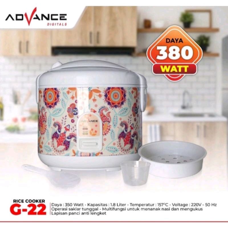 ADVANCE RICE COOKER 1.8 LITER MOTIF BATIK G-22