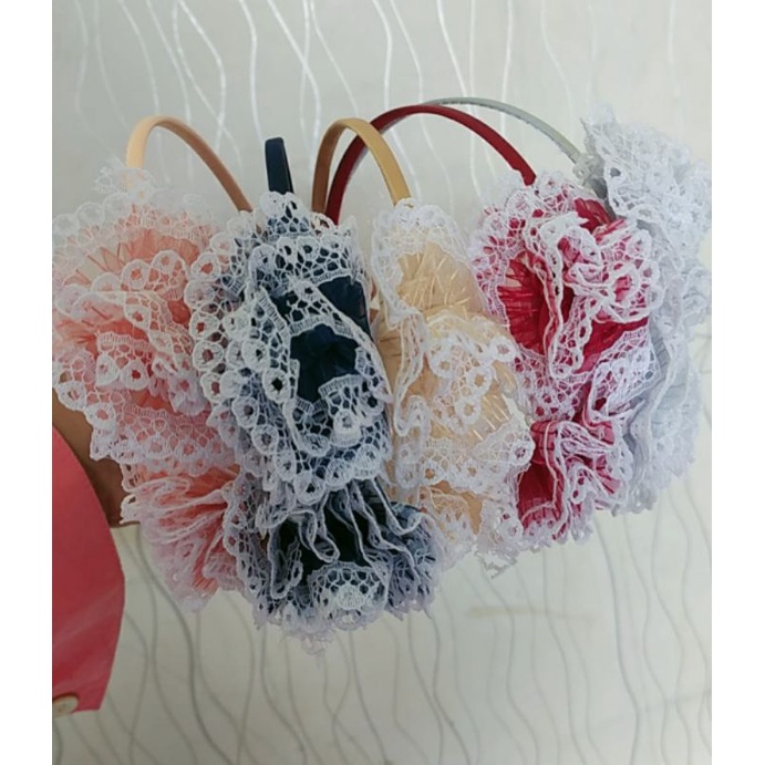 Bando bunga rose bando flower crown bando renda bando anak korea bando bunga  mawar