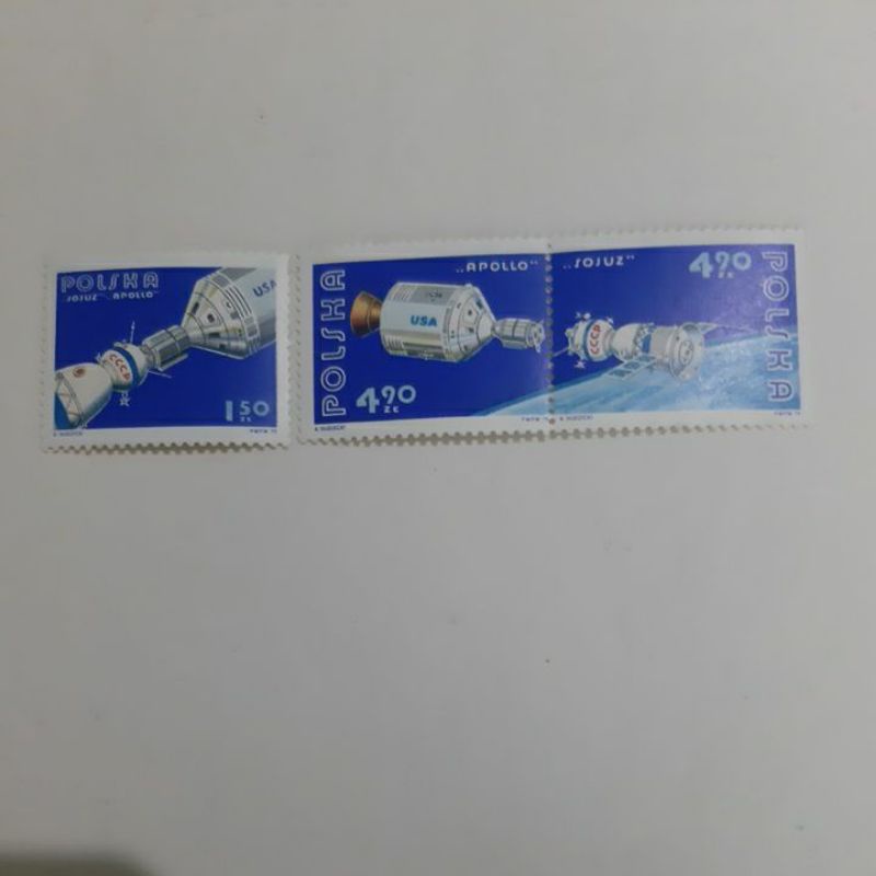 

Perangko Polandia Polska 1975 Apollo sojus set 3 prangko
