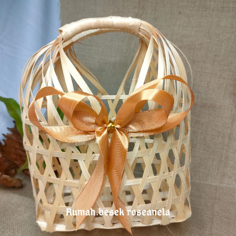 TERBARU Keranjang Besek Anyaman Tas Besek Bambu Tas Snack Tas Parsel Tas Buah Tas Hampers Unik Termu