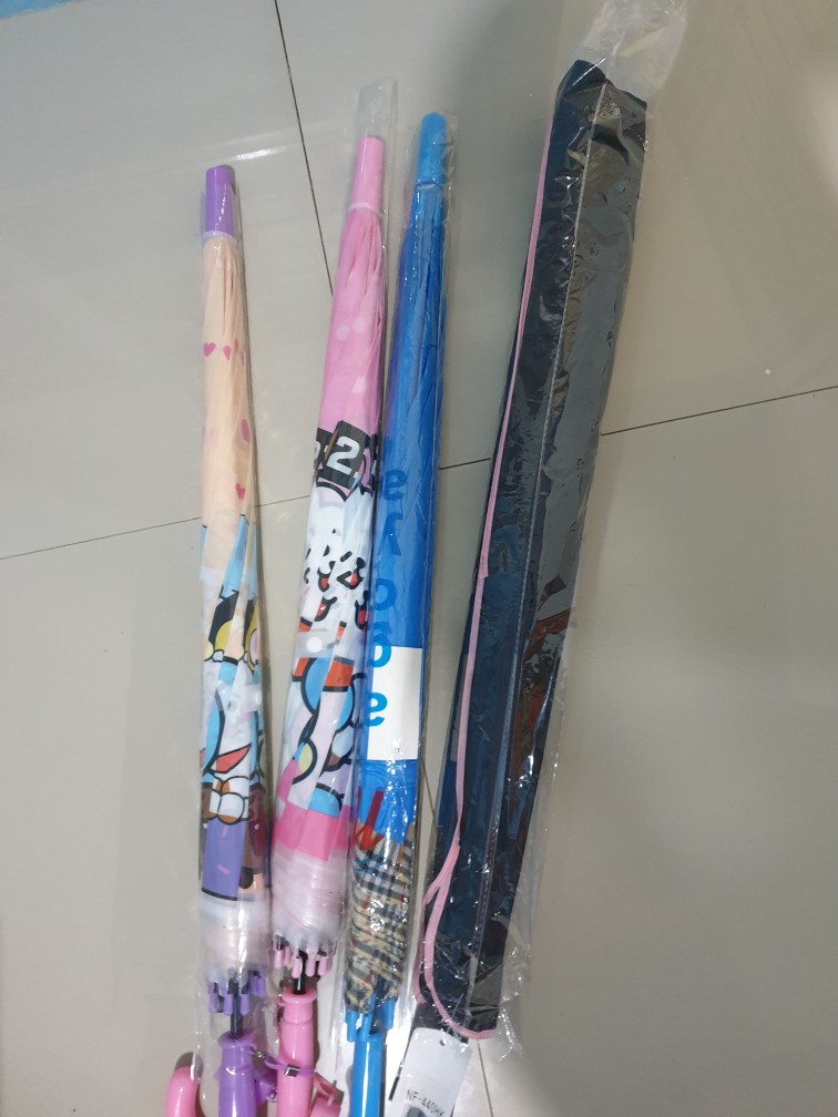 Payung Terbalik Kazbrella Motif Karakter Hello Kitty,brown,cony c Handle