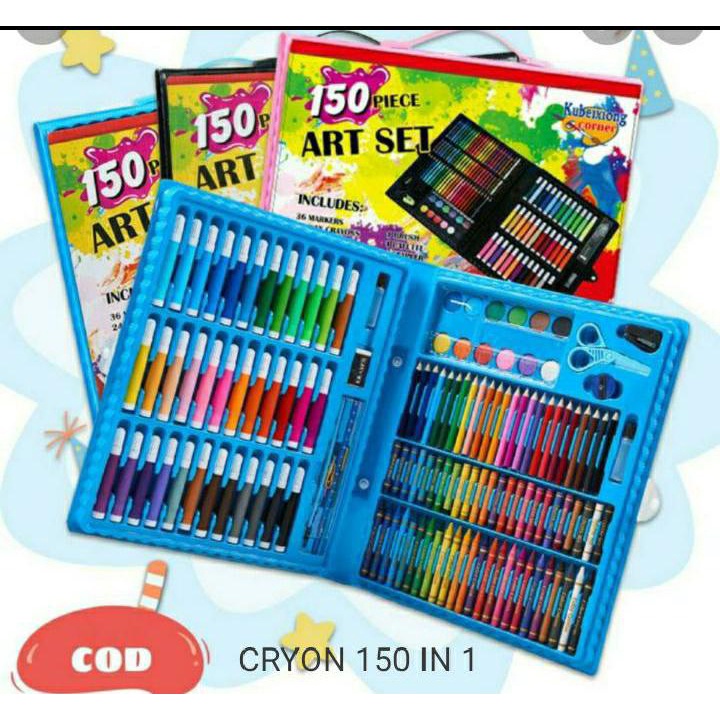PROMO TERBARU Crayon Set 208 Pensil Krayon Mewarnai Lengkap Krayon Anak 208 / Crayon Set 150