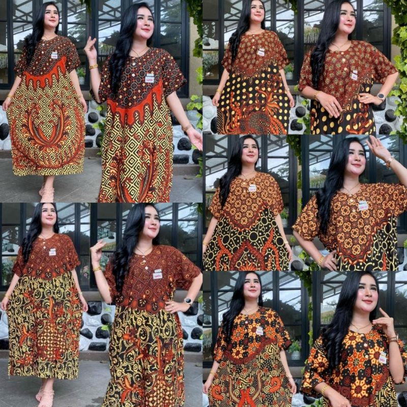 Daster Payung Batik Sogan Jumbo Busui